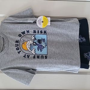 THEREABOUTS BOYS GRAY AND BLUE "SHARK" 2 PIECE SHORTS PAJAMA SET SIZE 8
